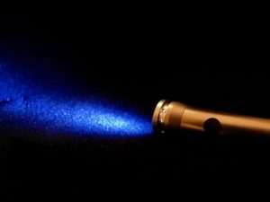 golden tactical flashlight